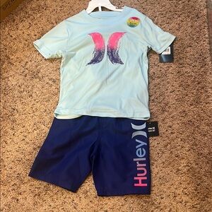 Hurley Boys Board Shorts and Rashguard Set